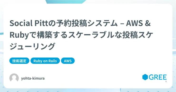 記事「Social Pittの予約投稿システム – AWS & Rubyで構築するスケーラブルな投稿スケジューリング」のアイキャッチ画像