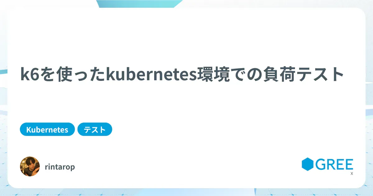 記事「k6を使ったkubernetes環境での負荷テスト」のアイキャッチ画像
